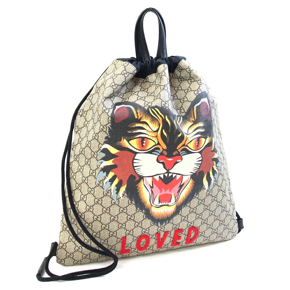 グッチ バックパック GGスプリーム アングリーキャット