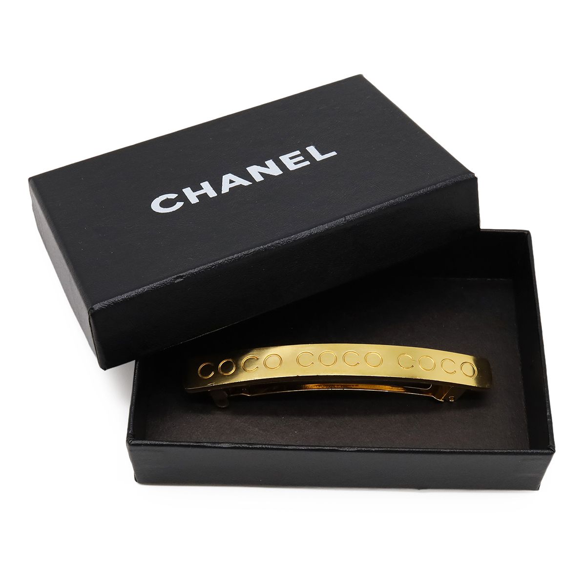 CHANEL シャネル COCO ロゴ バレッタ ヘアクリップ ヘアアクセサリー