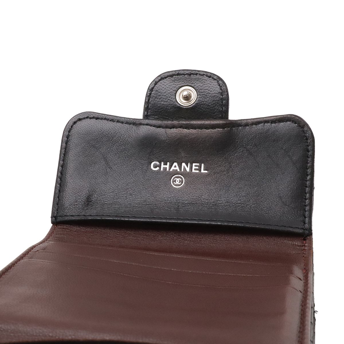CHANEL シャネル マトラッセ ココマーク 2つ折財布 二つ折り Wホック