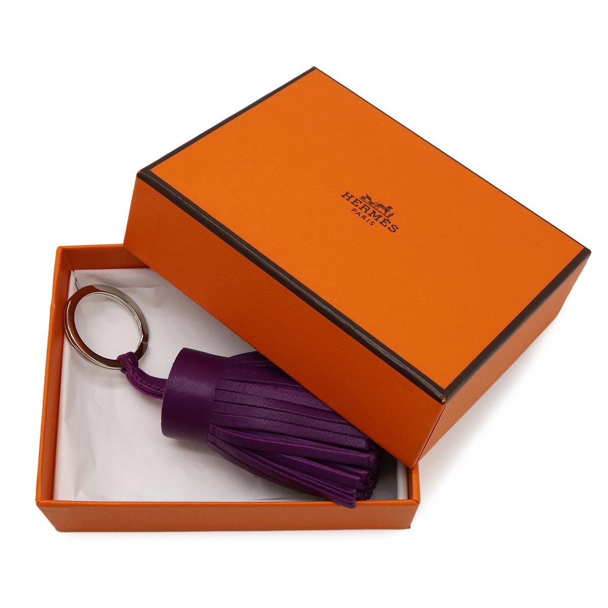 HERMES エルメス カルメン キーリング キーホルダー フリンジ タッセル