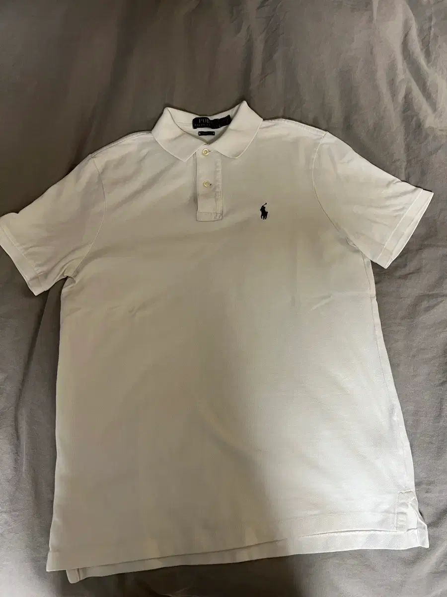 ポロ ラルフローレン 白 カラーTシャツ S クラシックフィット