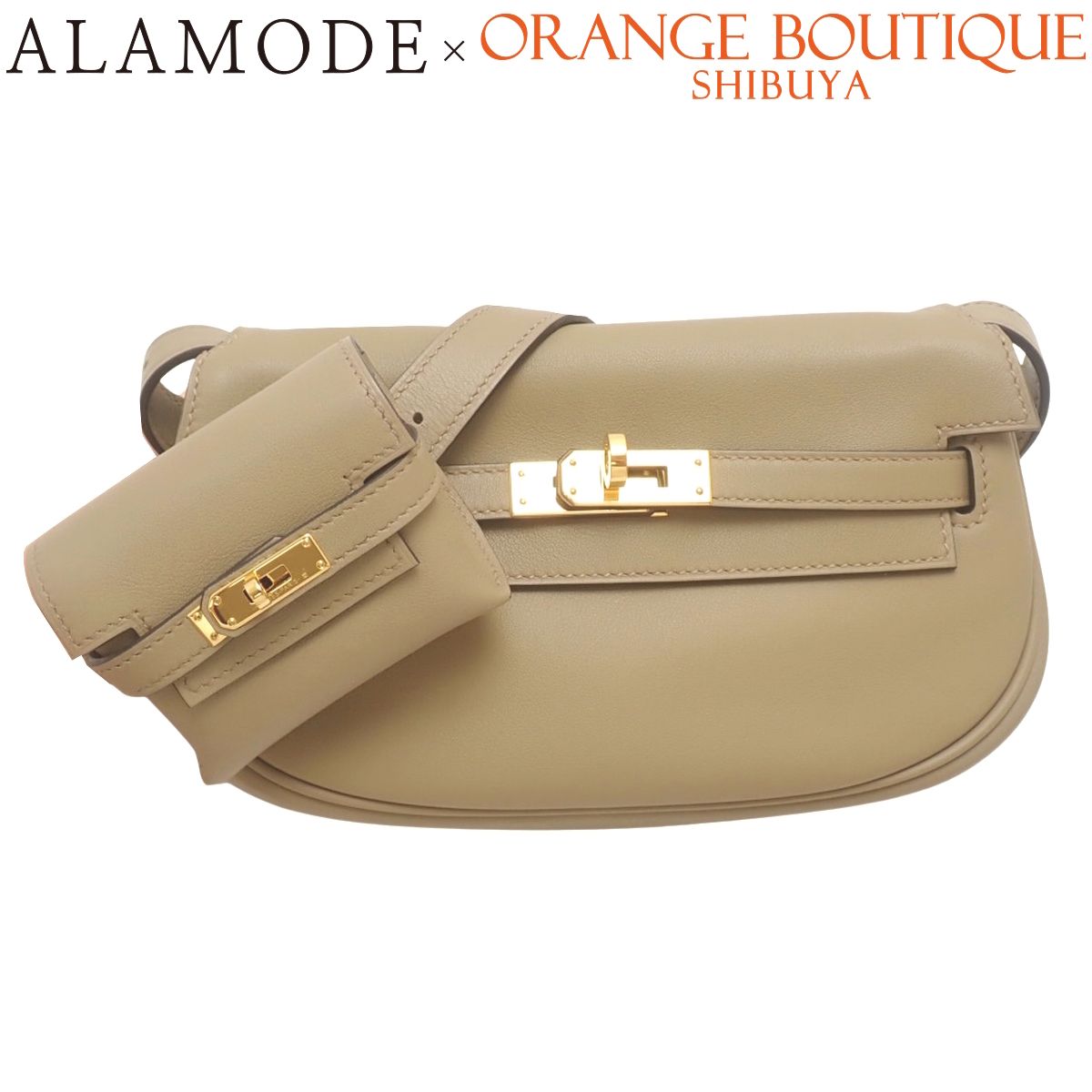 HERMES(エルメス) ケリームーヴ ベージュマルファ ベージュ ヴォースイフト ゴールド金具 W刻印 ショルダーバッグ 肩掛け 斜め掛け ポシェット レディース 40802198660【中古】【アラモード】