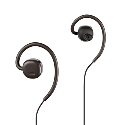 NTT sonority nwm (ヌーム) オープンイヤー イヤホン 耳スピ 耳を塞がない 有線 型 nwm MWE001 / PSZ技術搭載 空気伝導 外音取り込み 軽量 マイク付き 2022年発売モデル ダークブラウンｍａ