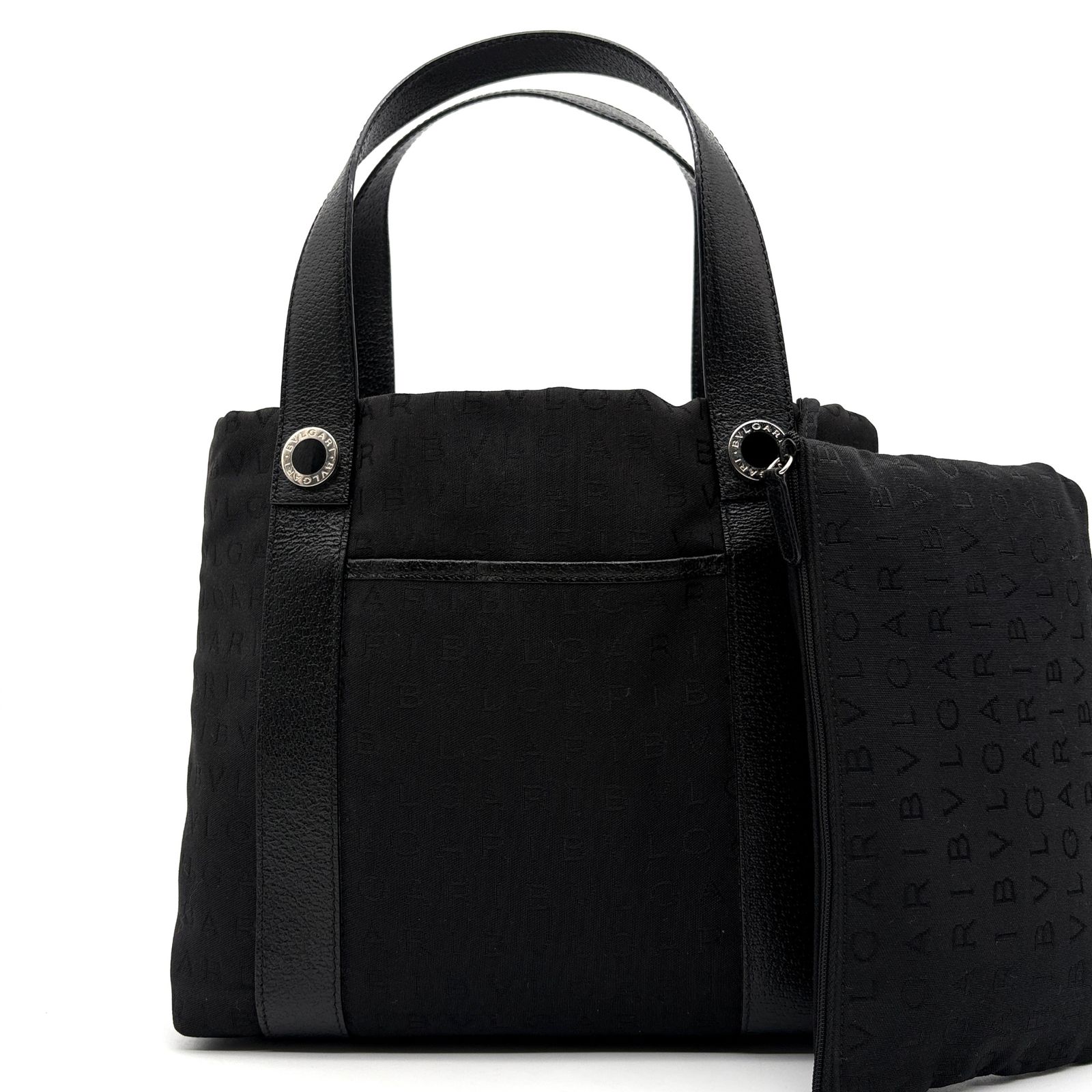 美品 ブルガリ BVLGARI ロゴマニア ハンドバッグ トートバッグ 