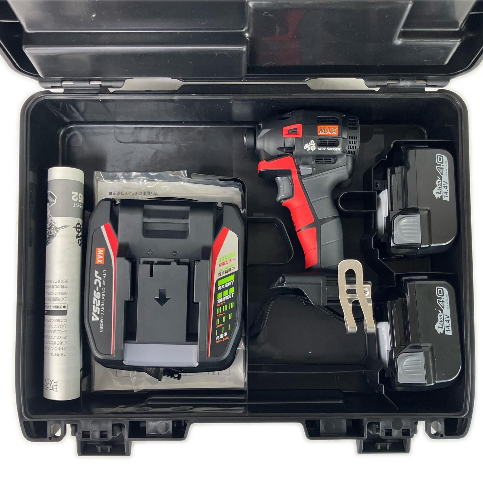 MAX マックス 14.4v 充電式インパクトドライバ バッテリーx2 充電器 ケース付 PJ-ID152 1440A レッド 23,274円