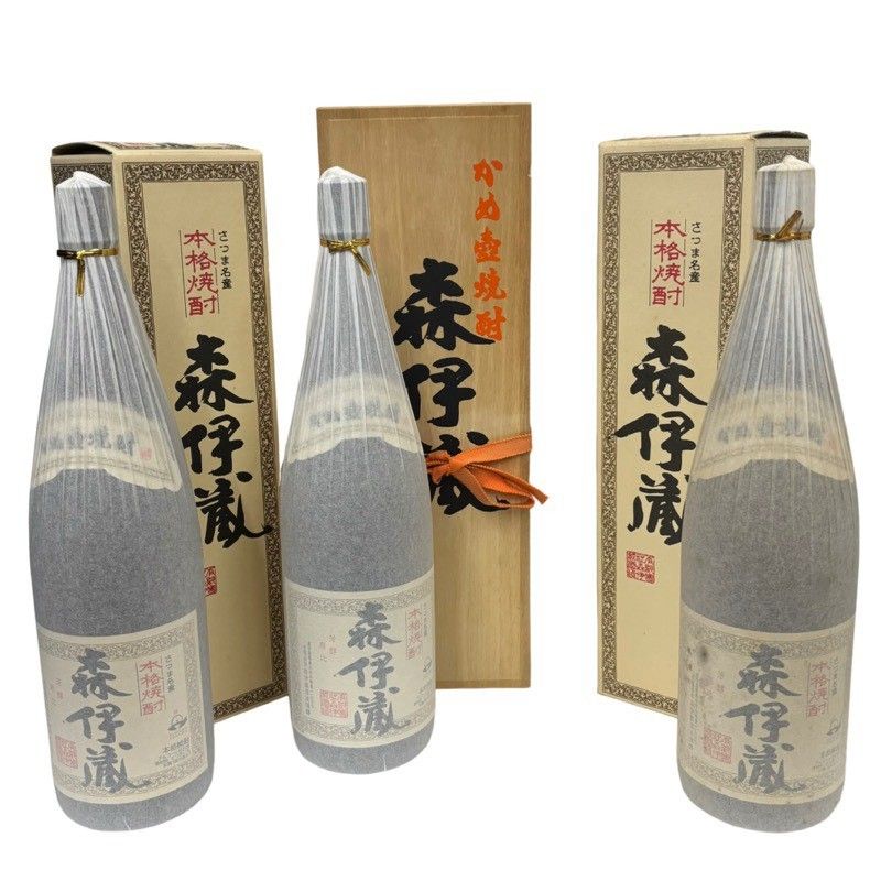 3本セット 焼酎 森伊蔵 1800ml 25度 森伊蔵酒造 和紙破れあり まとめ売り 【新品未開栓品】 52606K1103