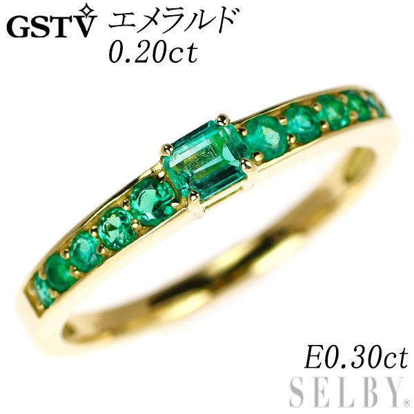 GSTV K18YG エメラルド リング 0.20ct E0.30ct 63,525円