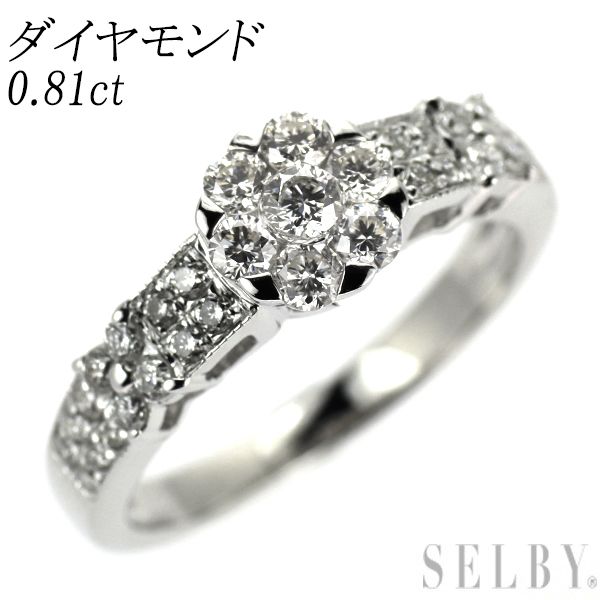K18WG ダイヤモンド リング 0.81ct