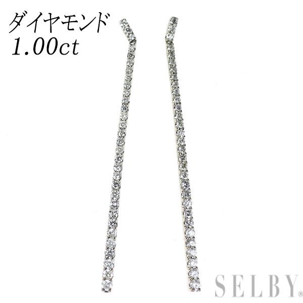 K18WG ダイヤモンド ピアス 1.00ct - メルカリ
