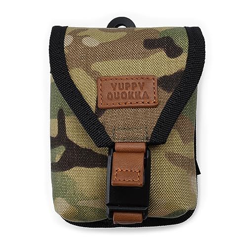 YUPPY QUOKKA 公式 ゴルフ ミニ ポーチ 距離計 ケース 最高級 フルグレインレザー こだわりの質感 本革 × 高密度ナイロン スコープ ケース 距離計 ホルダー カラビナ付き 距離計 ポーチ グッズ ギフト プレゼント コンペ 877fefc2