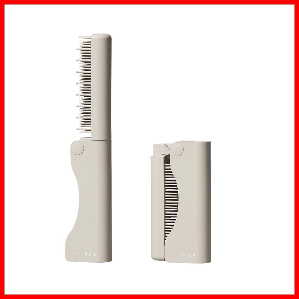 【即日発送】コンパクト 軽量 Type-C 約130g 最大200℃ 充電式 専用ポーチ付 旅行 折りたたみ式 ヒートブラシ 出張 スリークオン (リンカ) ギフト LINKA