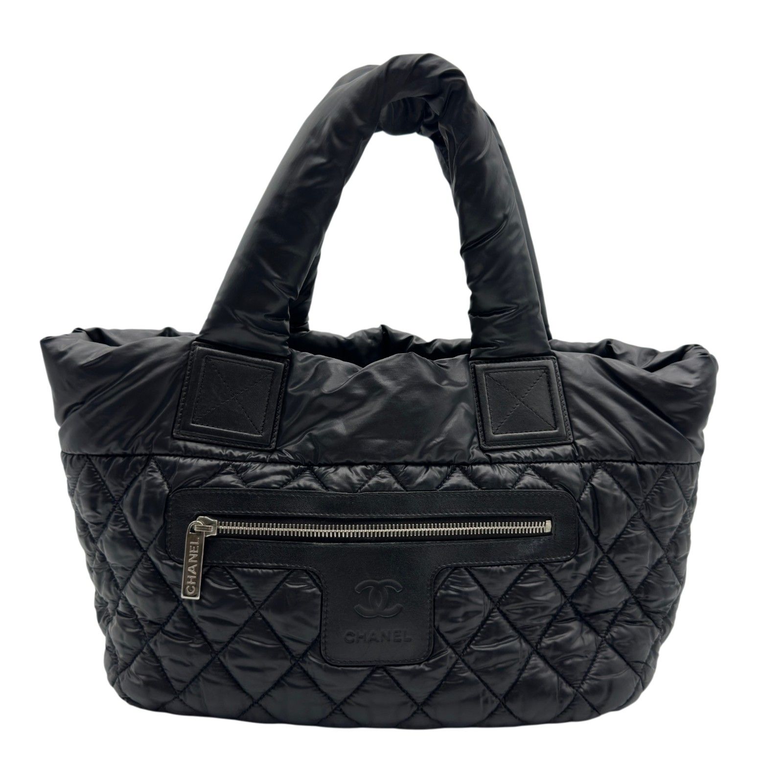 シャネル CHANEL コココクーン トートPM A48610 ブラック ナイロン レディース ハンドバッグ