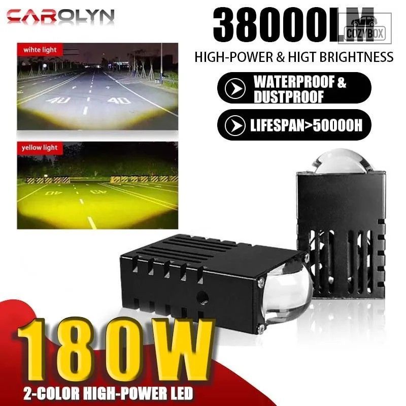 Carolyn 2 個 ミニ LED ドライビングライト 2 色スポーツライトオートバイ ヘッドラ