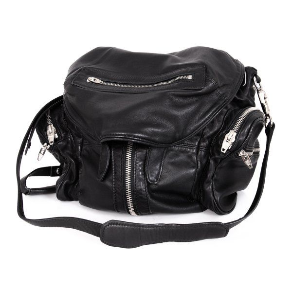 アレキサンダーワンAlexander Wang レザーマルチジップポケットリュック 黒