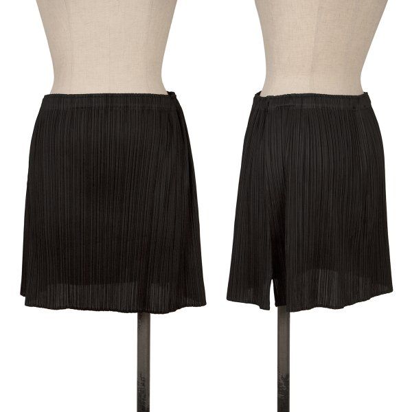 プリーツプリーズPLEATS PLEASE プリーツ台形ミニスカート 黒F