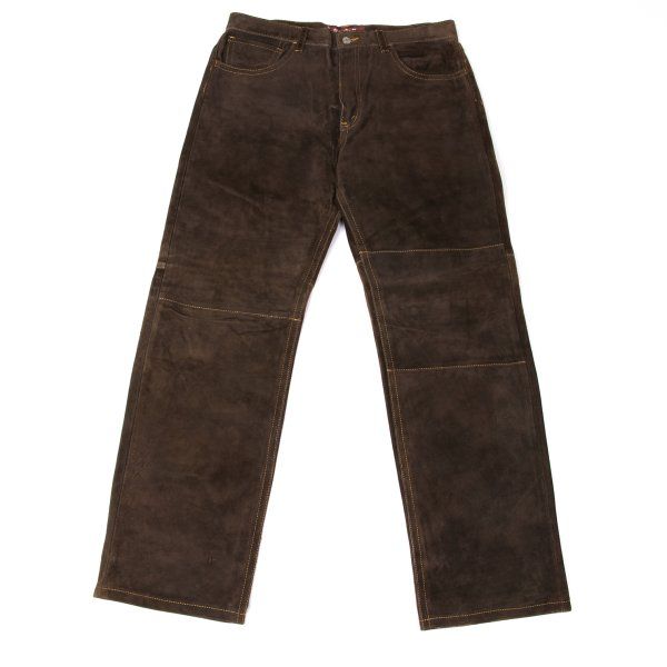 ジュンヤワタナベ マン×リーバイスJUNYA WATANABE MAN×Levi's カウレザーパッチワークパンツ 茶M