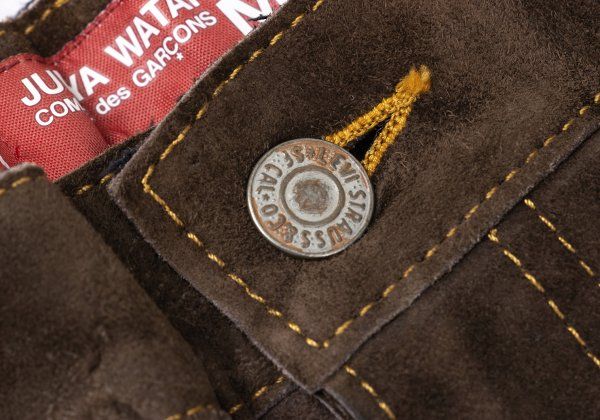 ジュンヤワタナベ マン×リーバイスJUNYA WATANABE MAN×Levi's カウレザーパッチワークパンツ 茶M ジュンヤワタナベ マン×リーバイスJUNYA WATANABE MAN×Levi's カウレザーパッチワークパンツ 茶M
