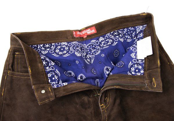 ジュンヤワタナベ マン×リーバイスJUNYA WATANABE MAN×Levi's カウレザーパッチワークパンツ 茶M ジュンヤワタナベ マン×リーバイスJUNYA WATANABE MAN×Levi's カウレザーパッチワークパンツ 茶M