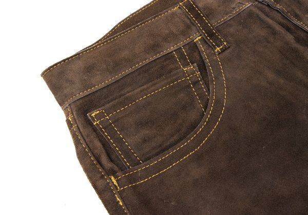 ジュンヤワタナベ マン×リーバイスJUNYA WATANABE MAN×Levi's カウレザーパッチワークパンツ 茶M ジュンヤワタナベ マン×リーバイスJUNYA WATANABE MAN×Levi's カウレザーパッチワークパンツ 茶M