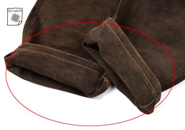 ジュンヤワタナベ マン×リーバイスJUNYA WATANABE MAN×Levi's カウレザーパッチワークパンツ 茶M ジュンヤワタナベ マン×リーバイスJUNYA WATANABE MAN×Levi's カウレザーパッチワークパンツ 茶M