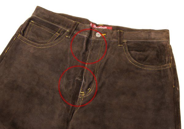 ジュンヤワタナベ マン×リーバイスJUNYA WATANABE MAN×Levi's カウレザーパッチワークパンツ 茶M ジュンヤワタナベ マン×リーバイスJUNYA WATANABE MAN×Levi's カウレザーパッチワークパンツ 茶M