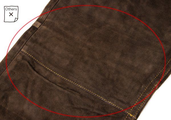ジュンヤワタナベ マン×リーバイスJUNYA WATANABE MAN×Levi's カウレザーパッチワークパンツ 茶M ジュンヤワタナベ マン×リーバイスJUNYA WATANABE MAN×Levi's カウレザーパッチワークパンツ 茶M