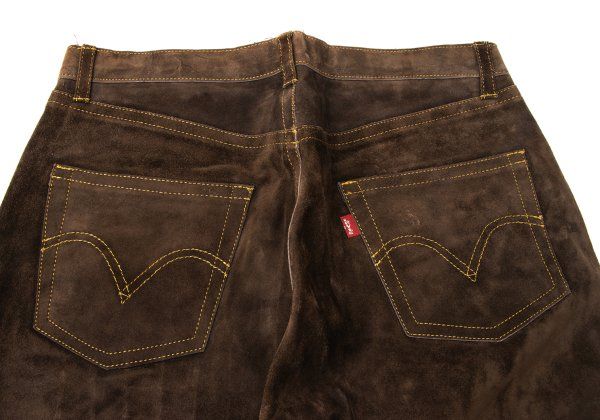 ジュンヤワタナベ マン×リーバイスJUNYA WATANABE MAN×Levi's カウレザーパッチワークパンツ 茶M ジュンヤワタナベ マン×リーバイスJUNYA WATANABE MAN×Levi's カウレザーパッチワークパンツ 茶M