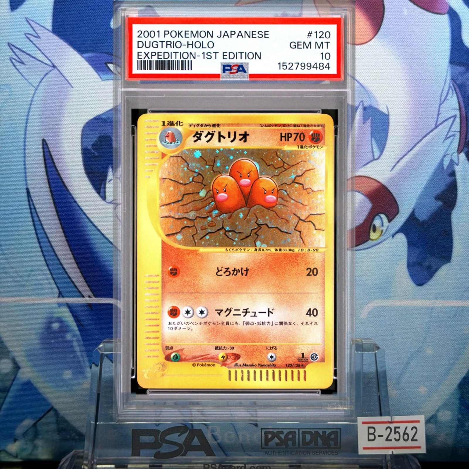 PSA10 ダグトリオ 1ED H カードe 第1弾 基本拡張パック キラ 120 2001 B-2562