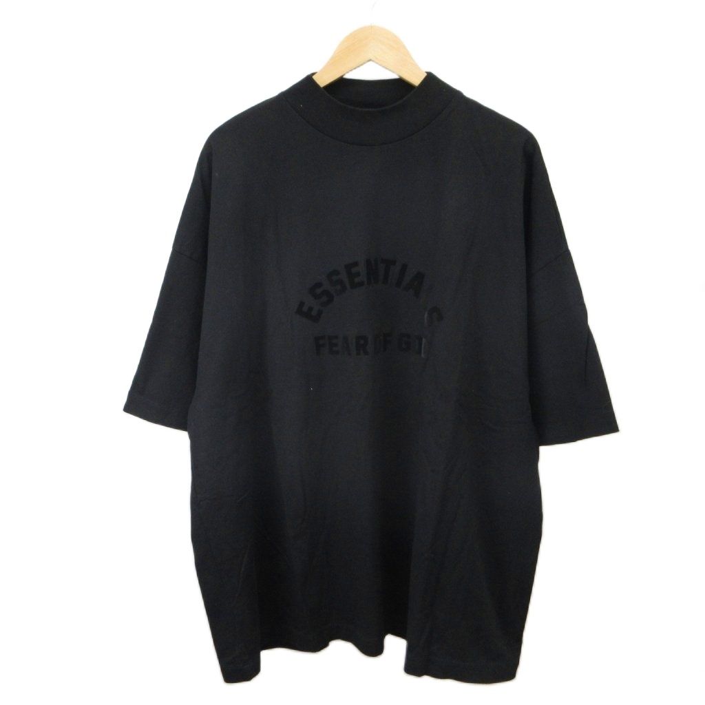 エフオージー エッセンシャルズ FOG ESSENTIALS カットソー 半袖Tシャツ L 黒 ブラック ラバーロゴ 半袖 モックネック /SH ■GY19 7,957円