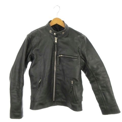 Freedom シングルライダース 本革 レザー スタンドカラー 長袖 ジップアップ /AH24 ■GY17