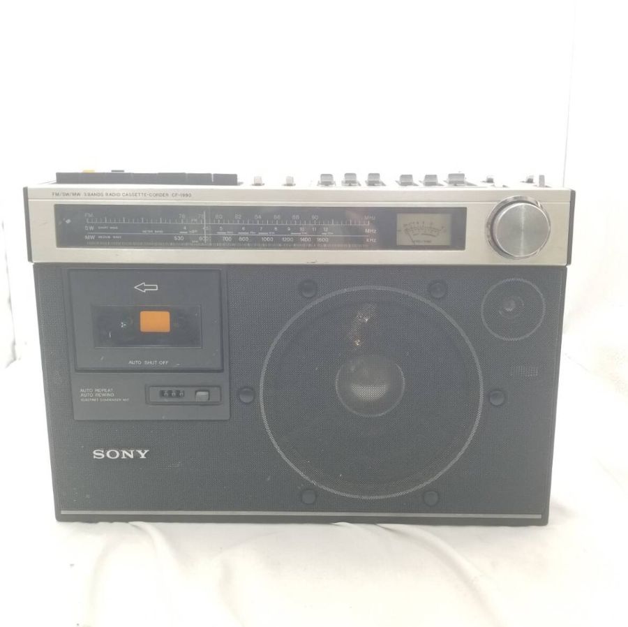 【送料無料】SONY CF-1990 ラジカセ 3バンドラジオ カセットレコーダー 昭和レトロ ヴィンテージ ジャンク品