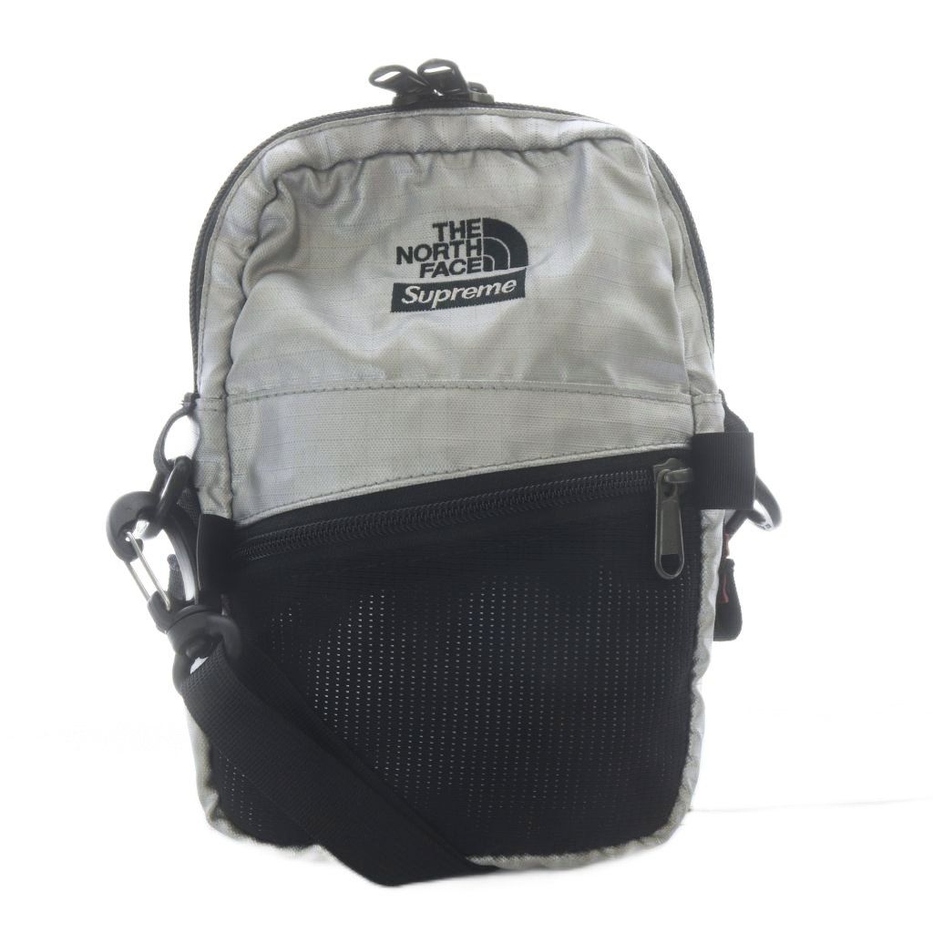 ザノースフェイス THE NORTH FACE SUPREME ショルダーバッグ ワンショルダー ナイロン ロゴ刺繍 シルバー色 NF0A3KW3 /YO19 ■GY18