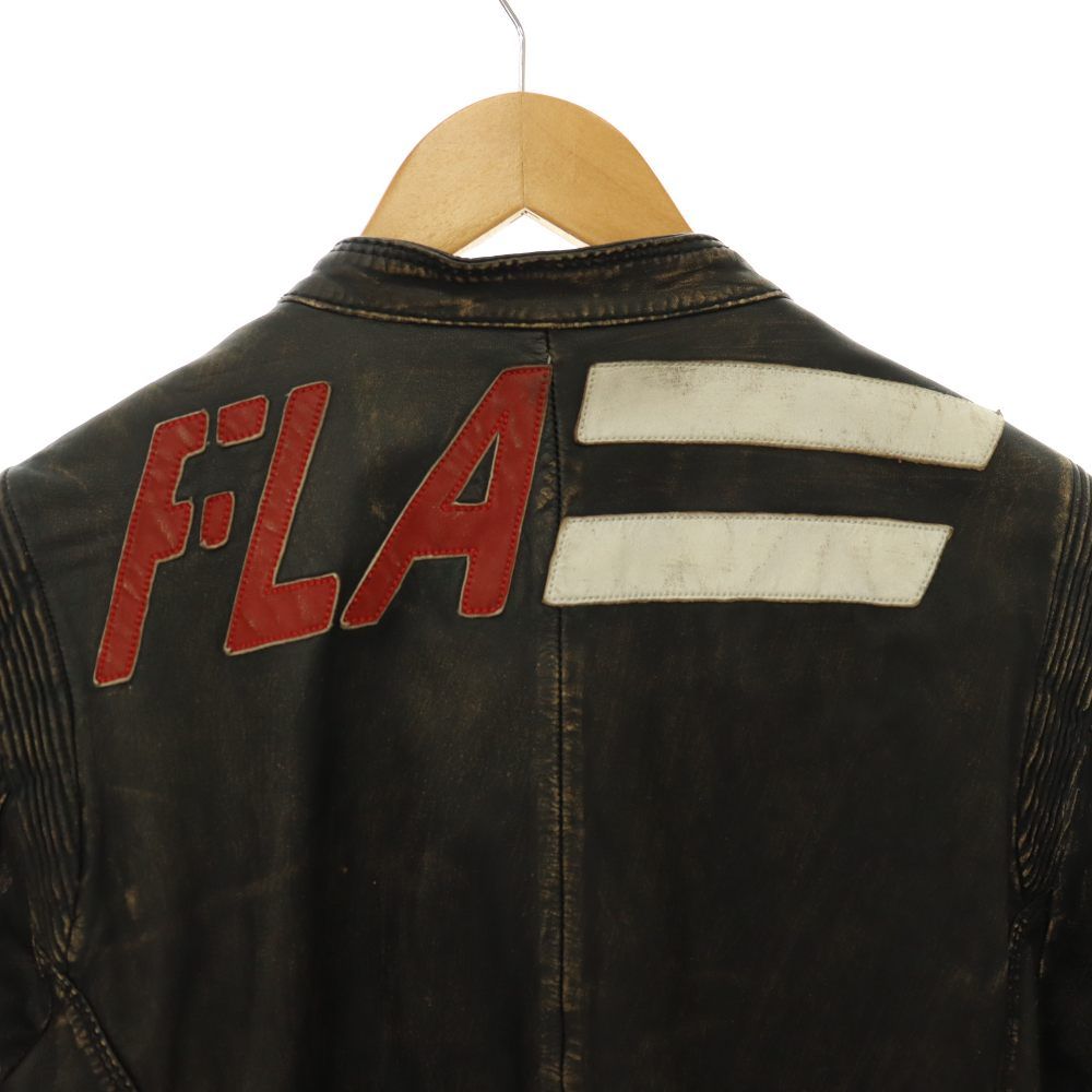 DIESEL ディーゼル カウレザー ライダースジャケット レッド ナイロン 革ジャン MOTOR JACKET racing jakct DIESEL ディーゼル レザー [Diesel] [ディーゼル XS