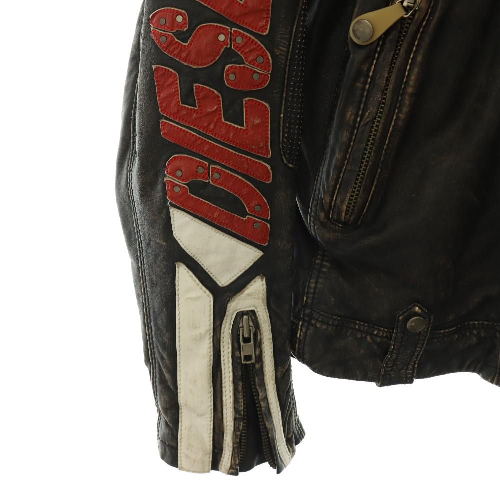 ディーゼル DIESEL HIGH SPEED ライダース レザー ジャケット ジップ