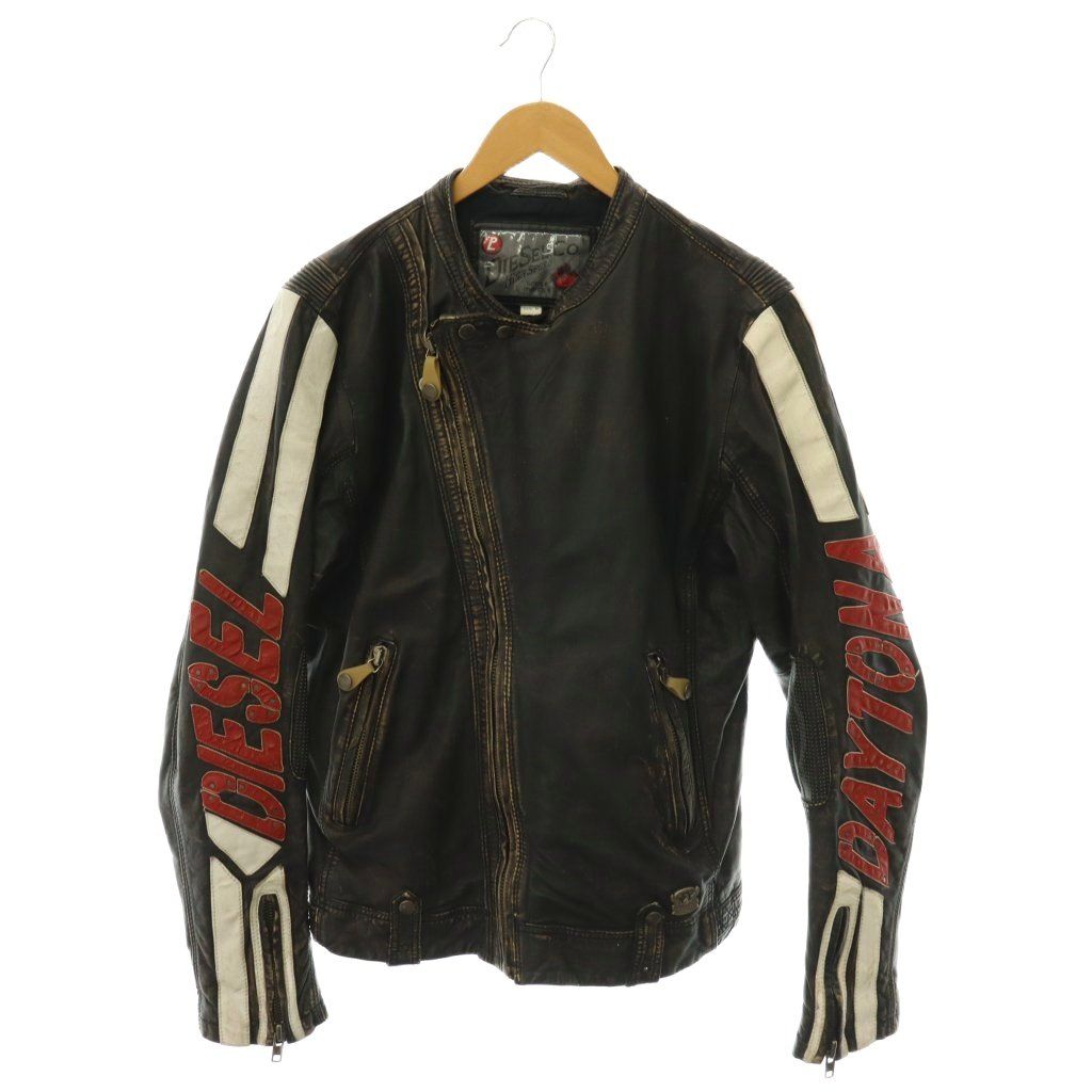 ディーゼル DIESEL HIGH SPEED ライダース レザー ジャケット ジップ