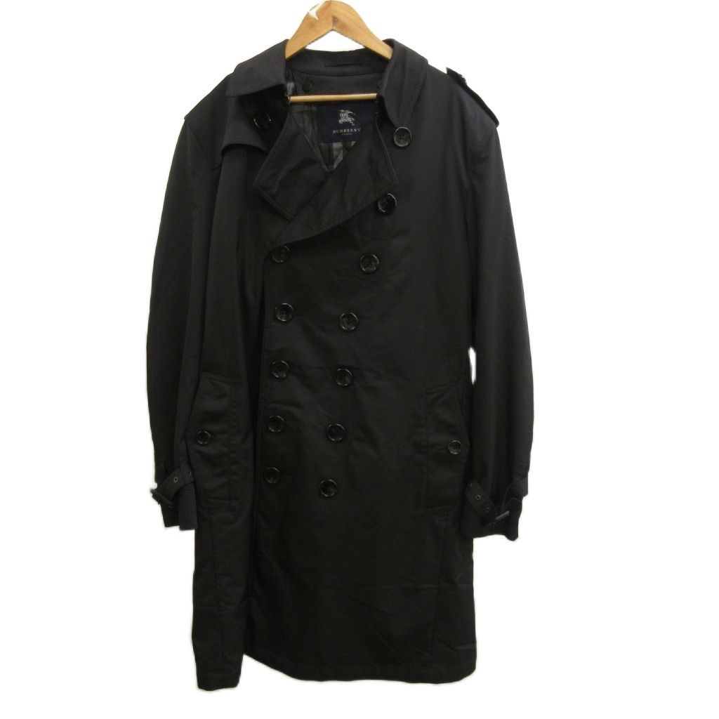 バーバリーロンドン ダブル ライナー付 トレンチコート L相当 ブラック バーバリー ロンドン BURBERRY LONDON トレンチコート LL 黒 ブラック