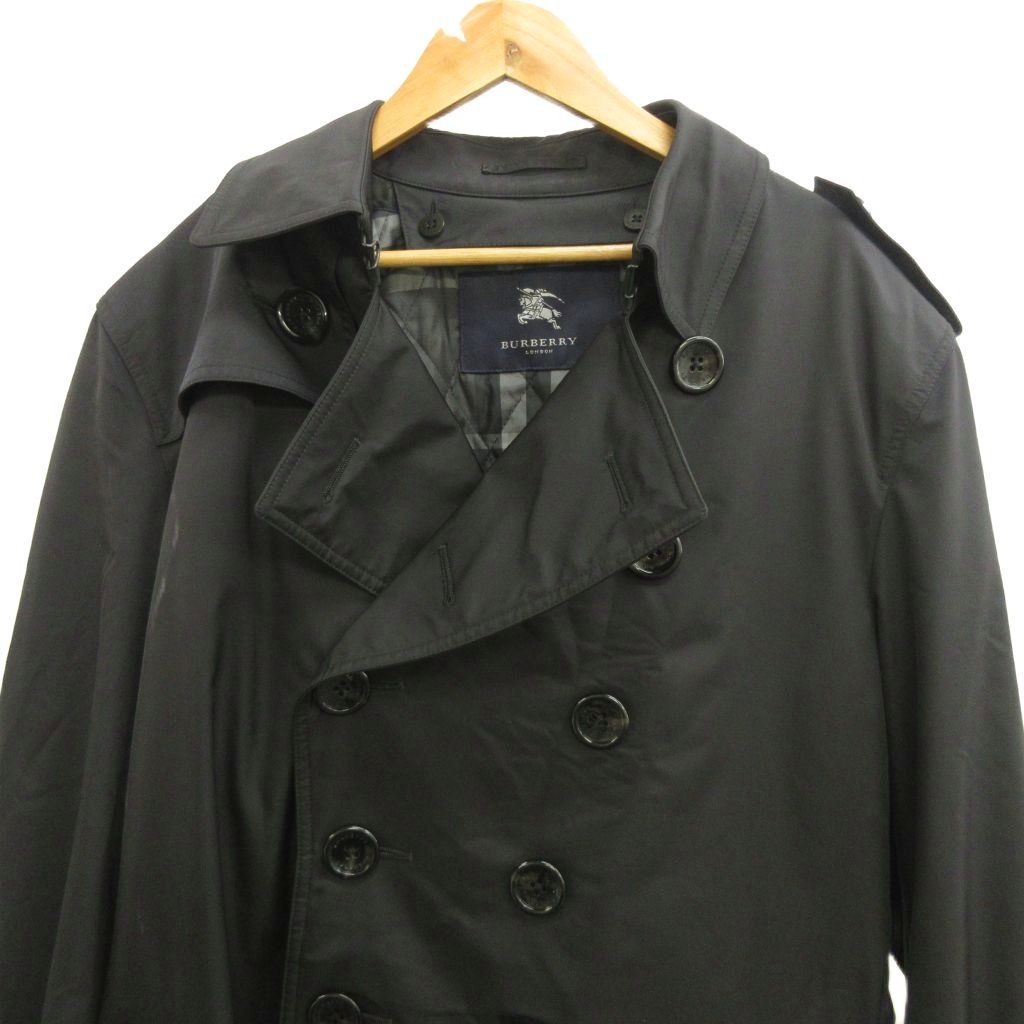バーバリー ロンドン BURBERRY LONDON トレンチコート LL 黒 ブラック