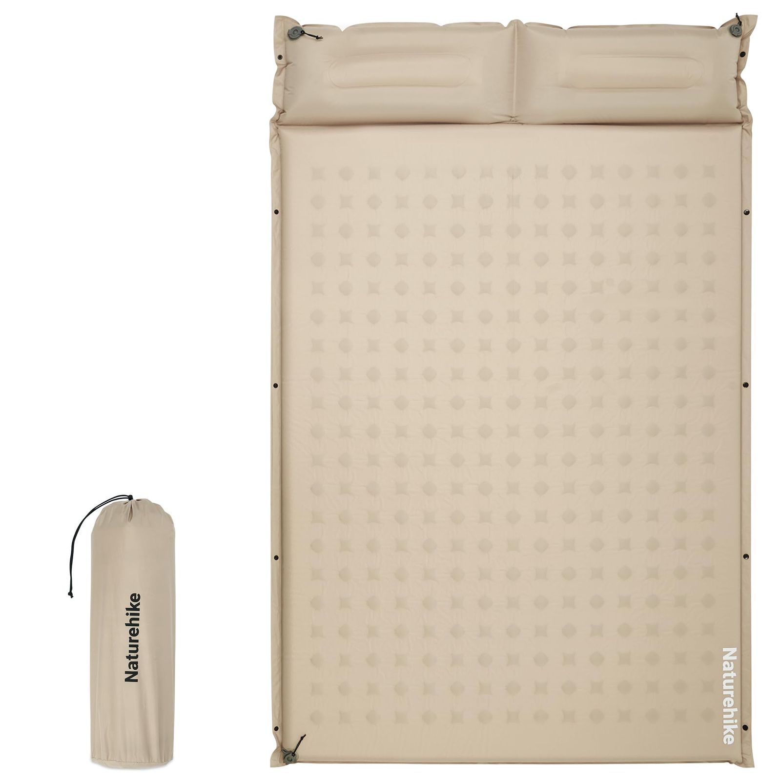 Naturehike エアーマット【自動膨張 R値 4.6~4.9 厚手6cm】 無限連結可能 高反発 枕付き/枕なし インフレーターマット 耐水加工 超軽量 キャンプ用 ネイチャーハイク キャンピングマット アウトドア 車中泊マット テント泊 防水防潮 防災