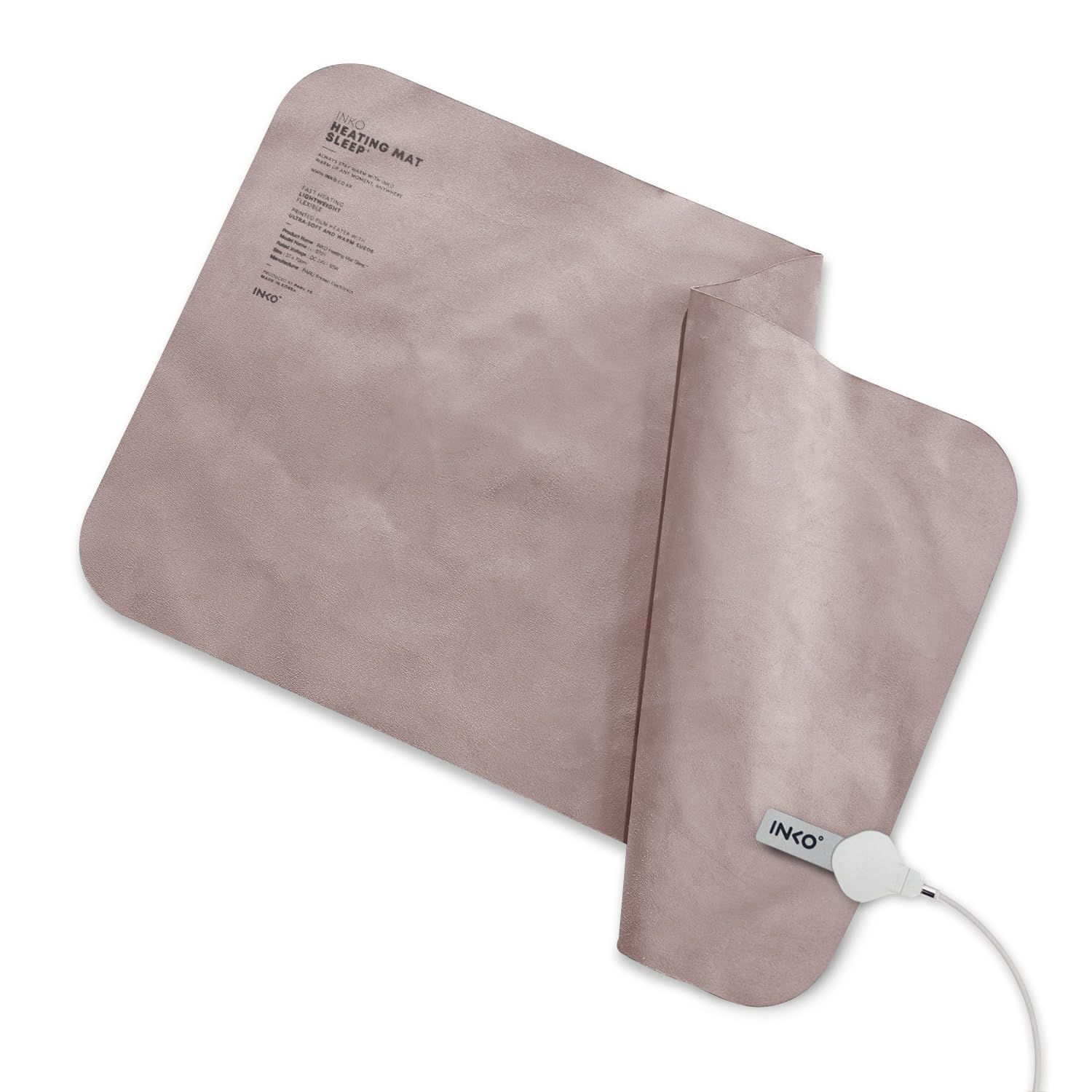INKO Heating Mat SLEEP+Pro ホットマット [ 銀ナノインクで温める2mm 超薄型 スマートヒーター 高出力 温熱マット コンパクト収納 省エネデスクマット 洗える] IK07698 ローズウッド【国内正規品】