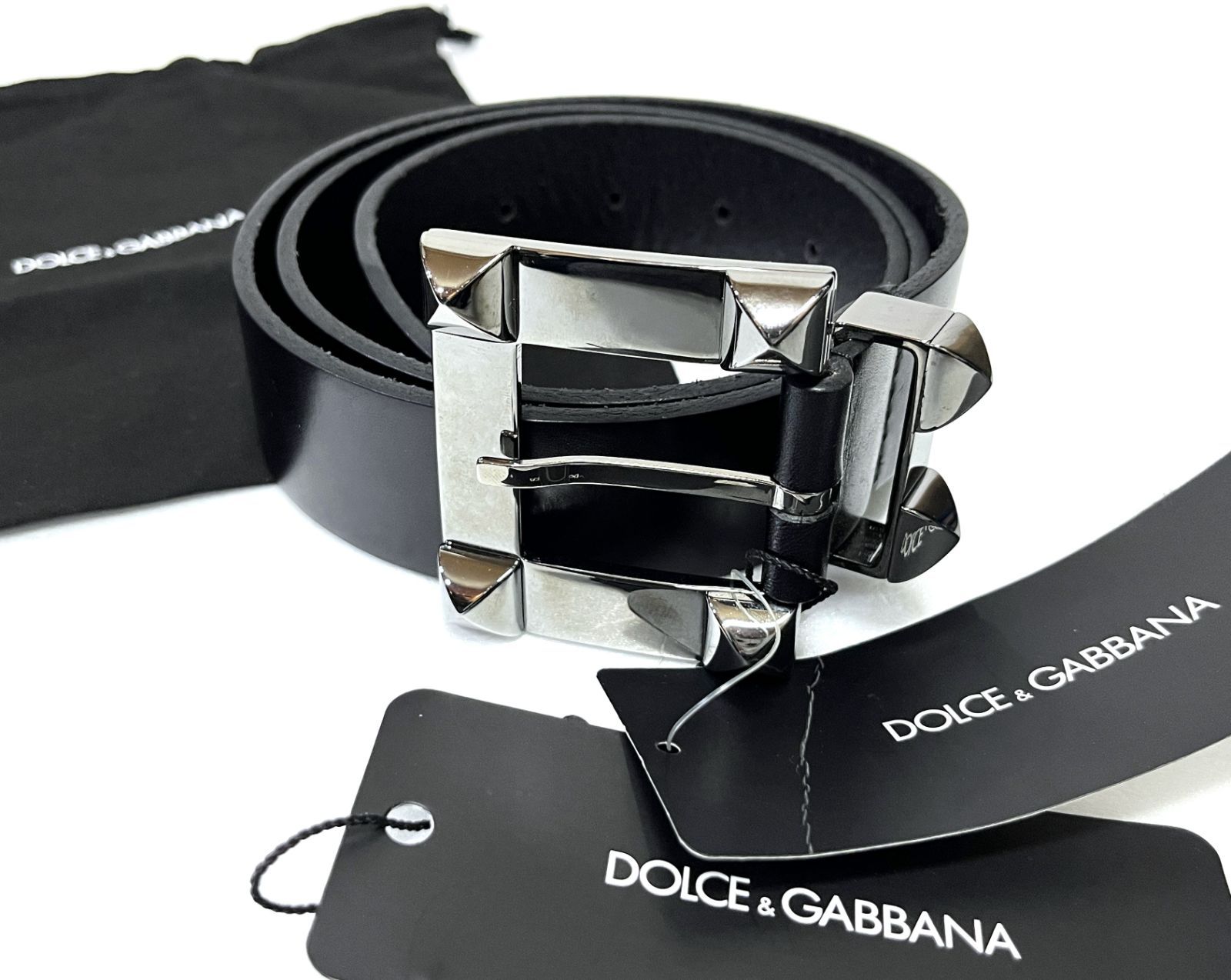 DOLCE&GABBANA｜ドルチェ＆ガッバーナ スタッズバックルレザーベルト