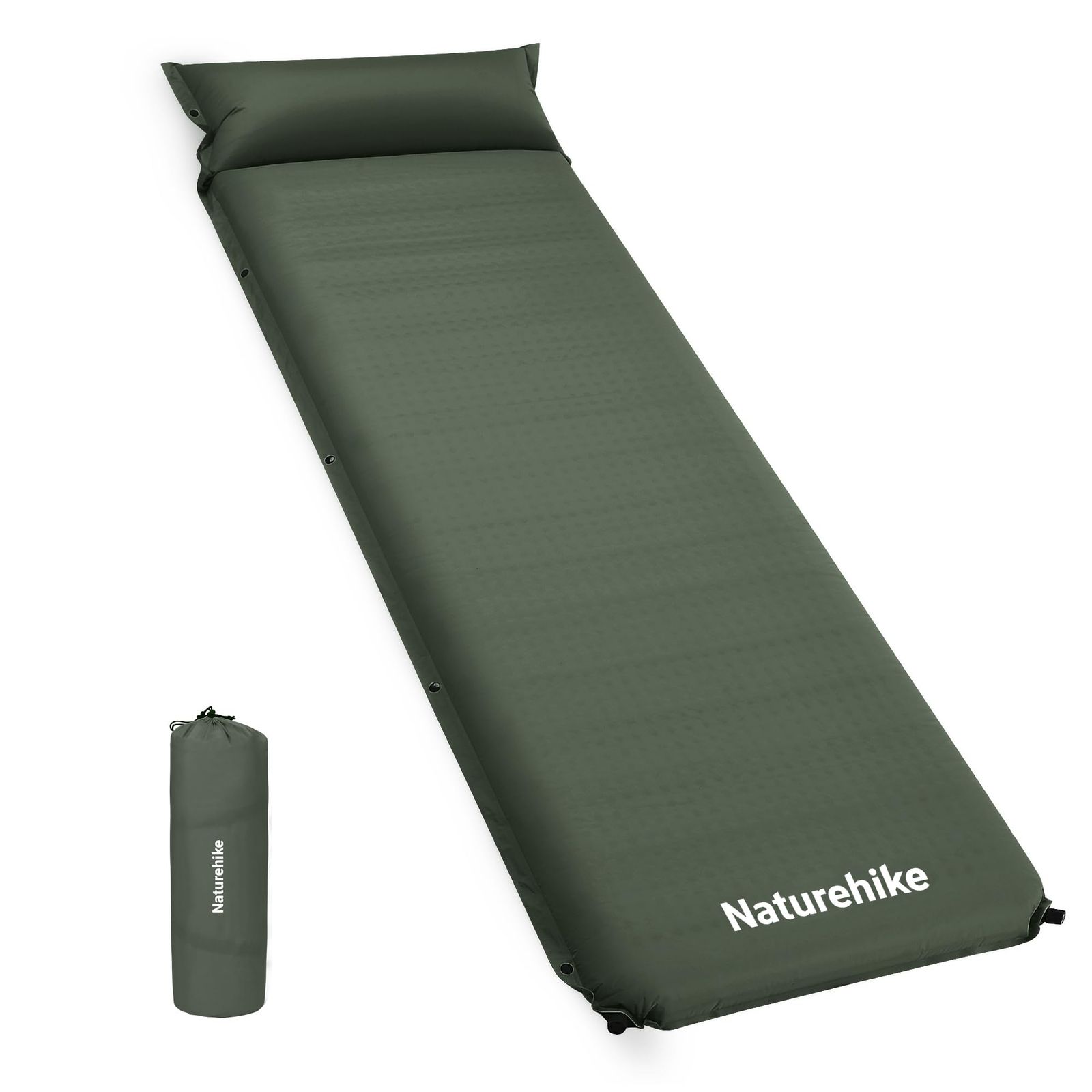 Naturehike エアーマット【自動膨張 厚手10cm 高R値 7.8 】高反発 枕付き インフレーターマット無限連結可能 耐水加工 アウトドア 車中泊マット テント泊 防水 防災 保温 キャンプ用 キャンピングマット収納袋付き