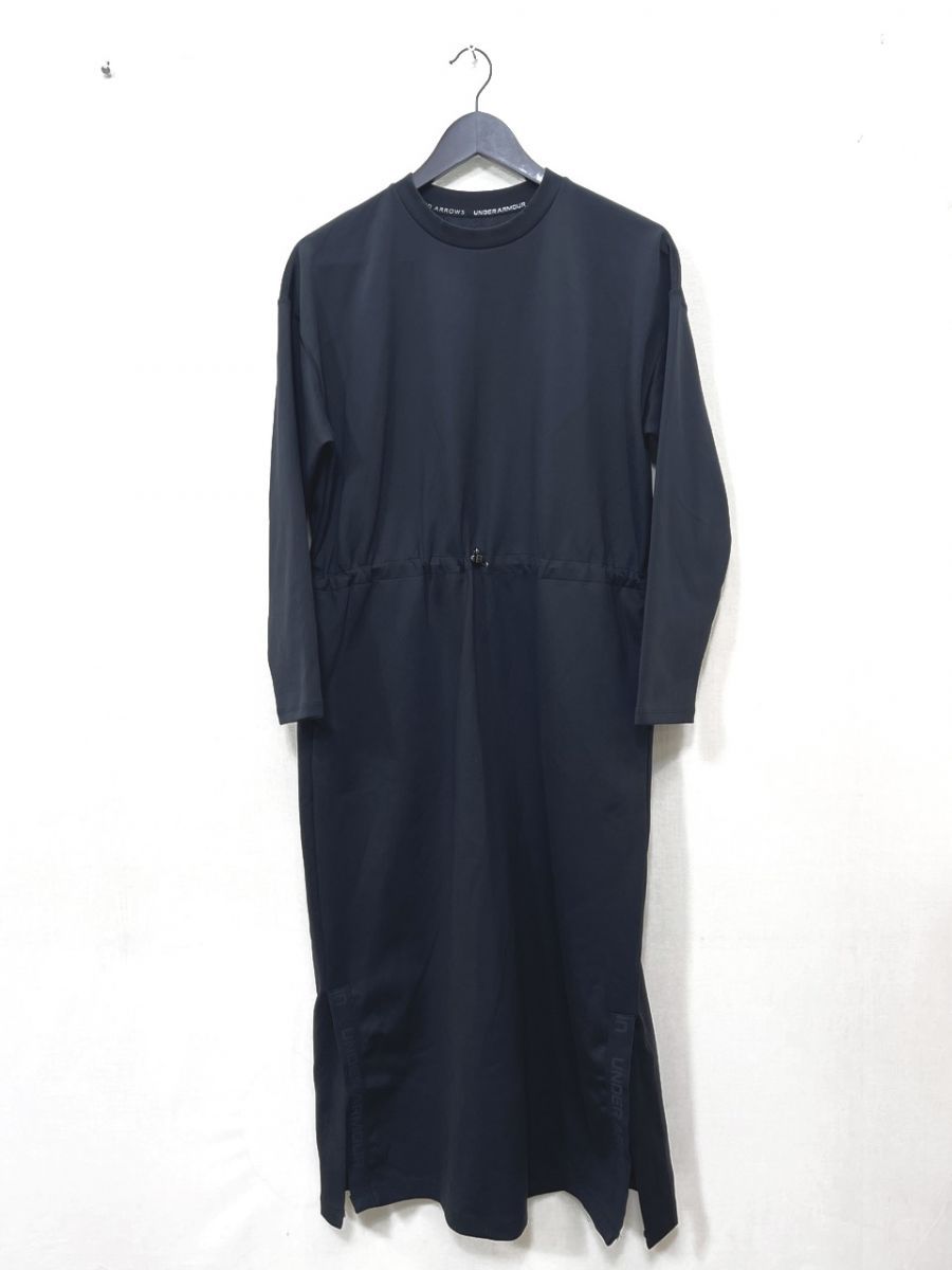 UNDER ARMOUR アンダーアーマー UNITED ARROWS ラッシュ ポンチ スウェット ワンピース sizeS/黒 ■■◎レディース
