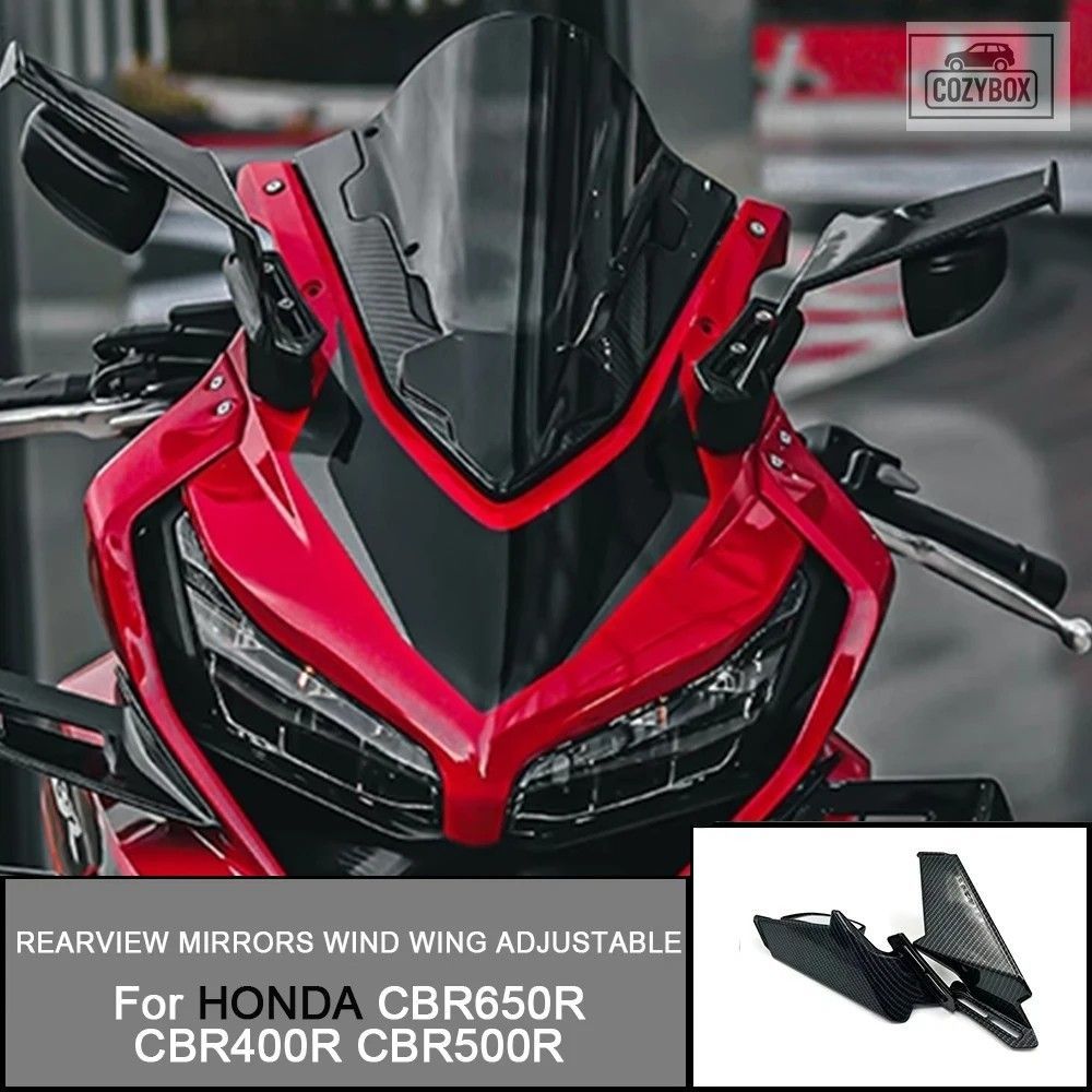 ホンダ CBR650R CBR400R CBR500R 19-25 オートバイバック ミラー風翼 スポイラー フ