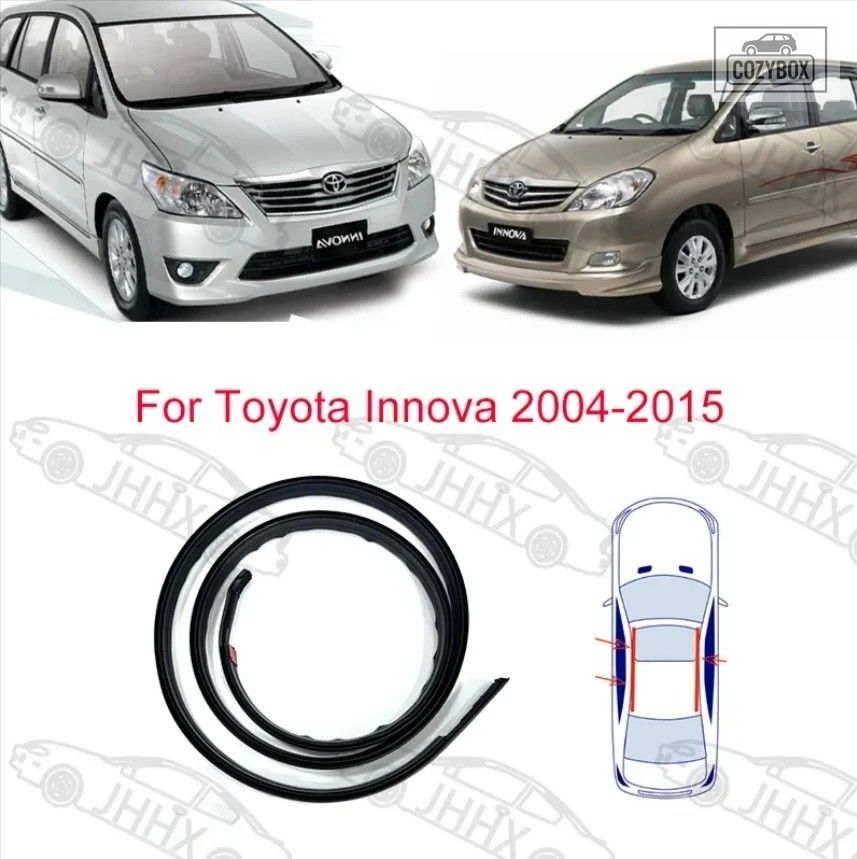 1 セット トヨタイノーバ 2004 - 12-2015 ルーフゴムウェザー ストリップ ルーフゴ