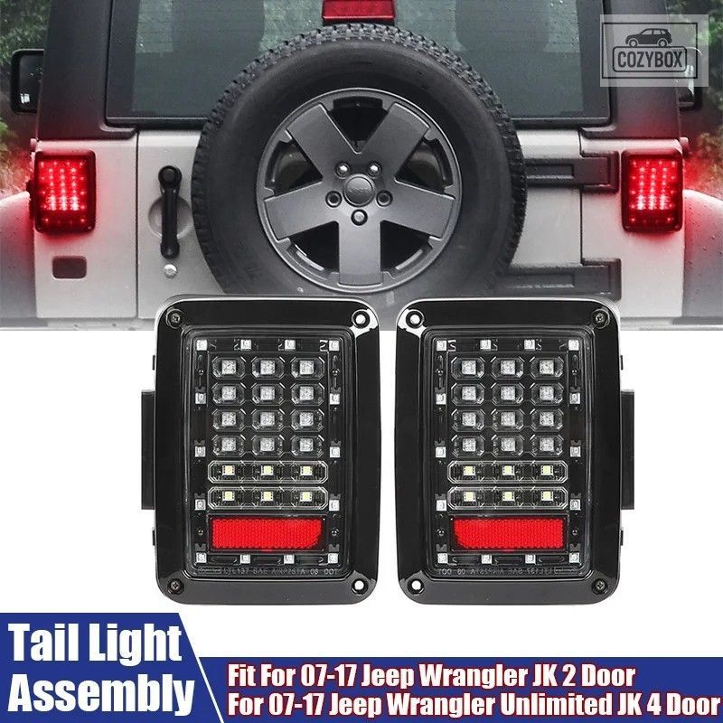 ペアの LED テールウィンカーランプ ジープラングラー JK 2007 〜 2017 US/EU バー