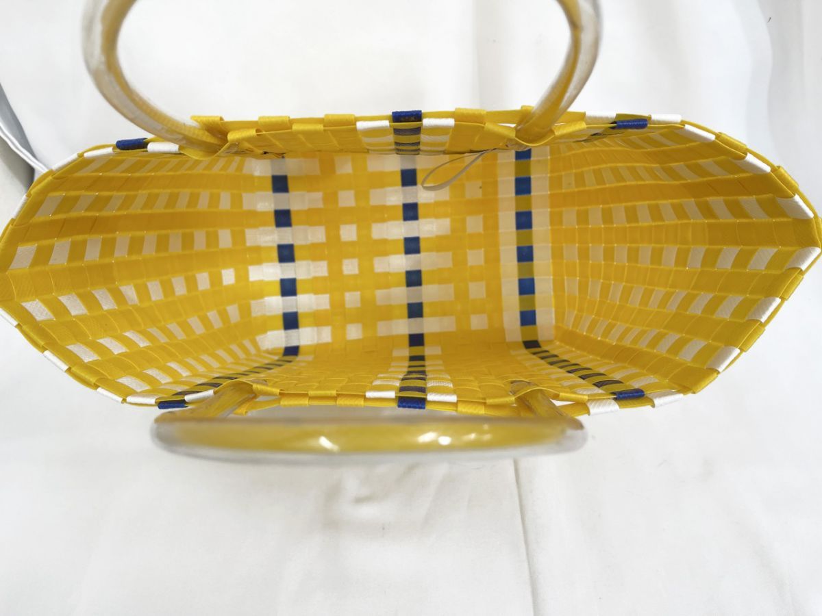 マルニ　カゴバッグ　メルカドバッグ　美品 MARNI マルニ ピクニックバッグ メルカドバッグ カゴ バッグ 黄