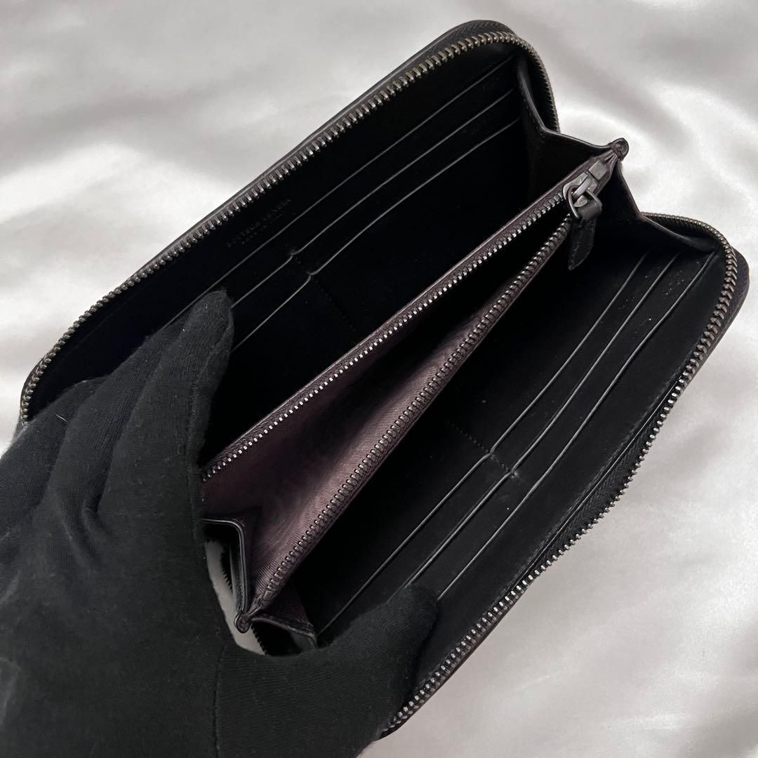 ◇極美品◇ボッテガヴェネタ 長財布 ラウンドファスナー ダーク