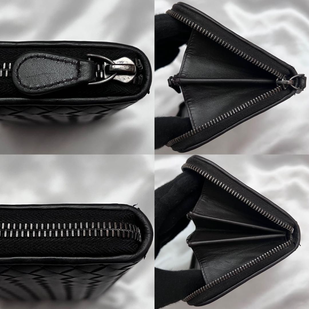 ◇美品◇ボッテガヴェネタ　長財布　ラウンドジップ　ブラック　ナッパレザー ◇極美品◇ボッテガヴェネタ 長財布 ラウンドファスナー ダーク