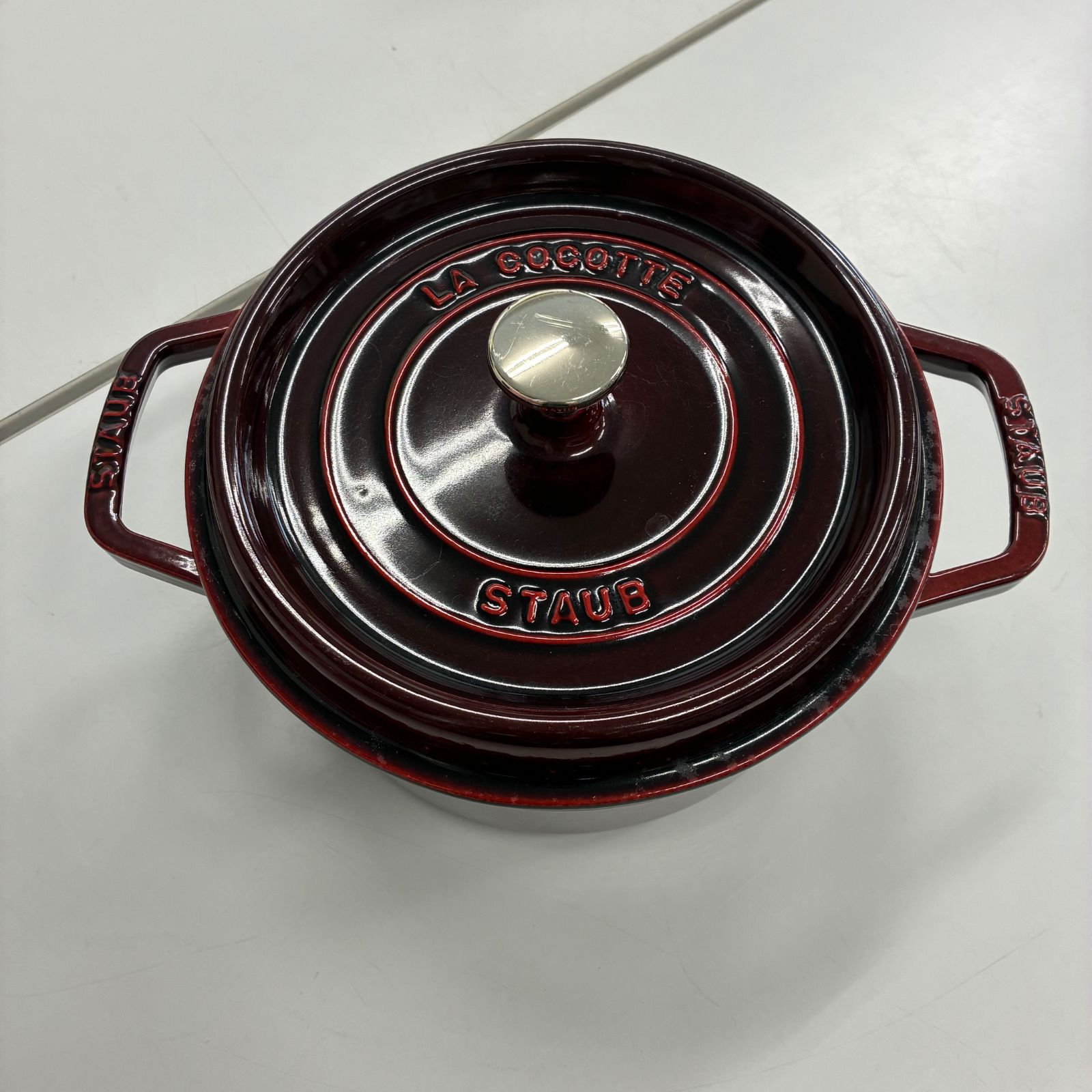 ☆STAUB ストウブ ピコ ココットラウンド 22cm グレナディンレッド