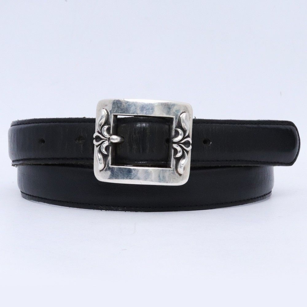 CHROME HEARTS OTJ レザーベルト 1インチ ナロー サイズ34 ブラック 193,000円
